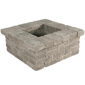 RumbleStone 42 in. x 17.5 in. x 42 in. Square Concrete Planter Kit in Greystone