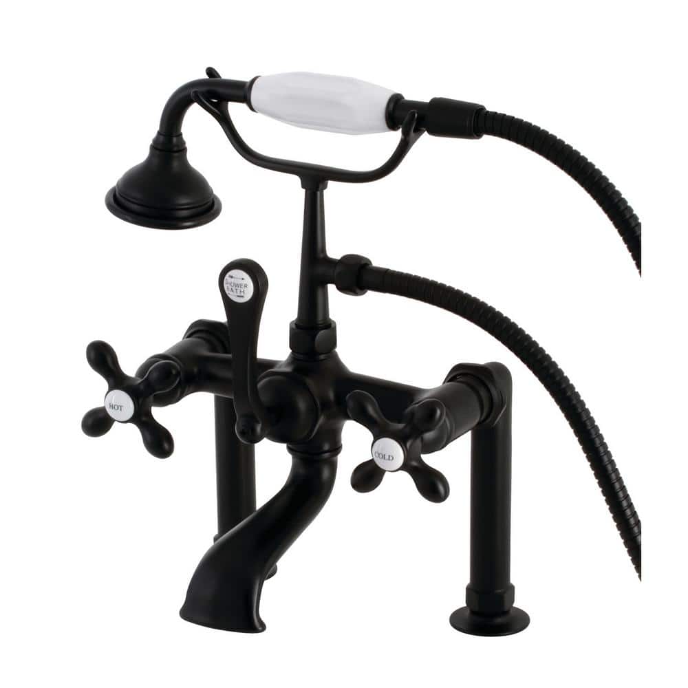 Aqua Vintage Deck Mount 3-Handle Claw Foot Tub Faucet in Matte Black price history on PriceWatchPro