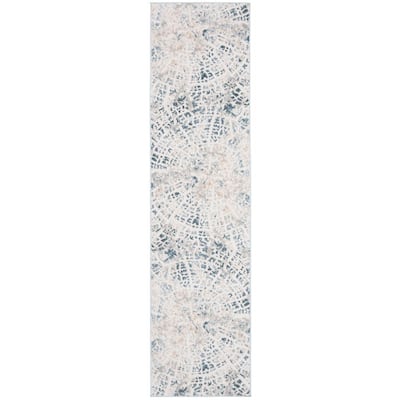 2' x 8' Cream Safavieh Vogue Collection VGE146A Modern Abstract Runner Teal 2' x 8' Cream Safavieh Vogue Collection VGE146A Modern Abstract Runner Teal