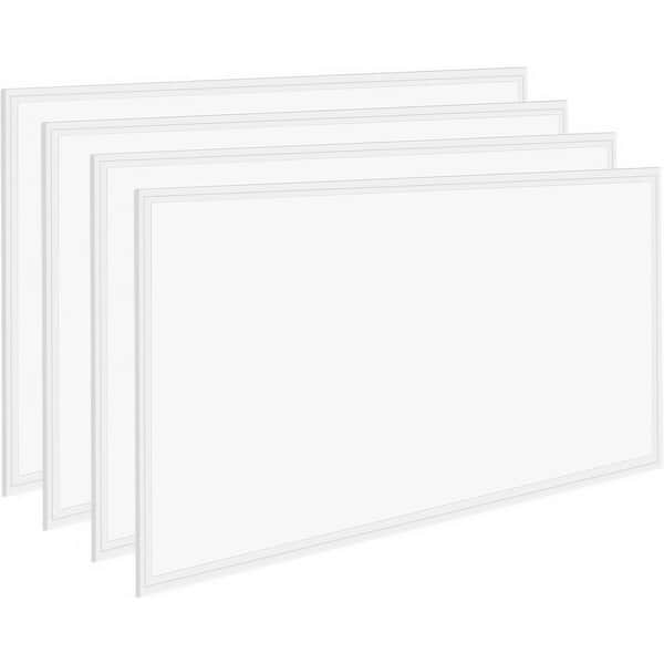 KOAOEIRS 2 x 4 ft. 250-Watt Equivalent (Up to 7800 Lumens) Integrated LED Flat Panel Lights with 5000K Commercial Light (4-Pack)
