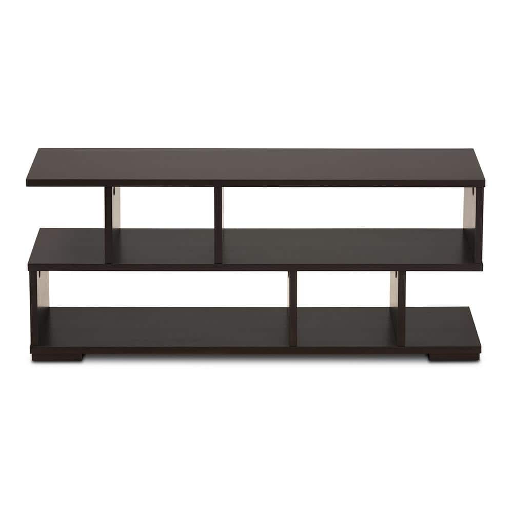 Arne Contemporary Dark Brown Engineered Wood TV Stand