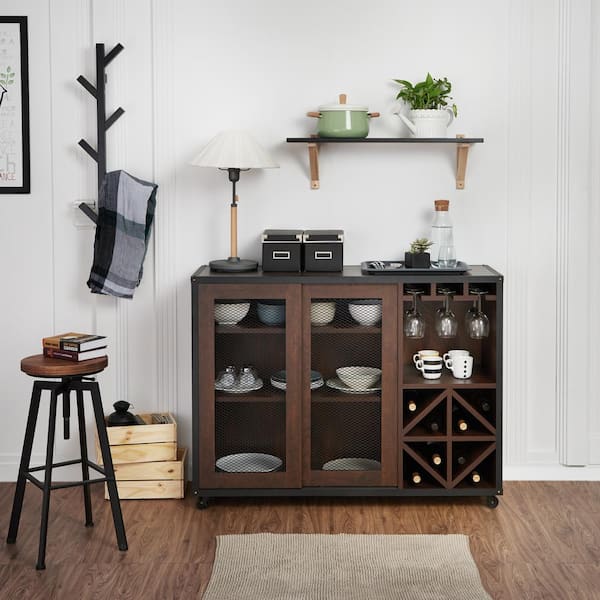 Blisston Walnut Buffet with Adjustable Shelf