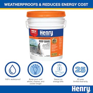 817 Roof Guard White Urethane Enhanced Acrylic Waterproof Reflective Roof Coating 4.75 gal.