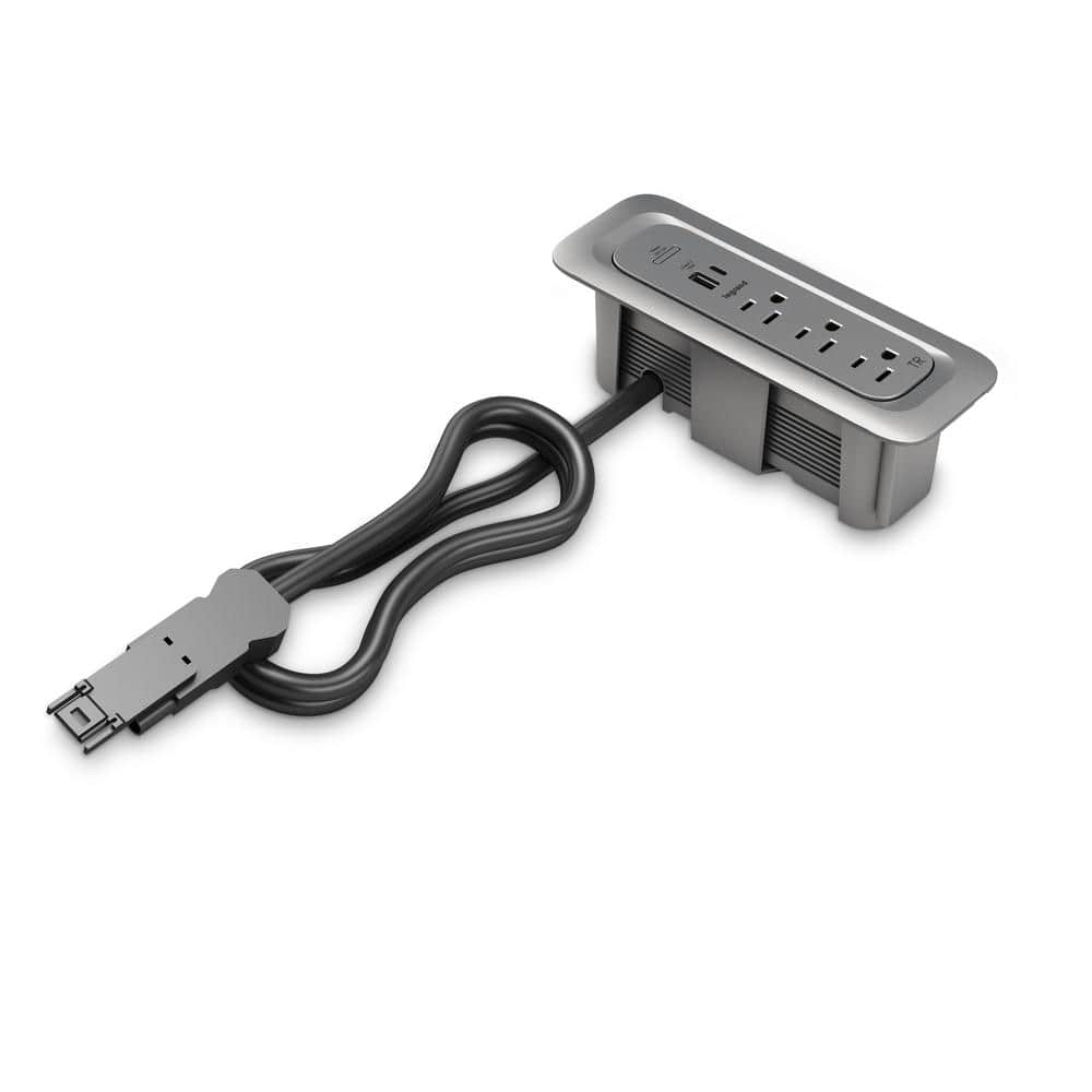 Wiremold ModPower Magnesium 3-Outlet End Unit Integrated Recessed Power Strip with USB A/C with 3 Ft. Cord price history on PriceWatchPro