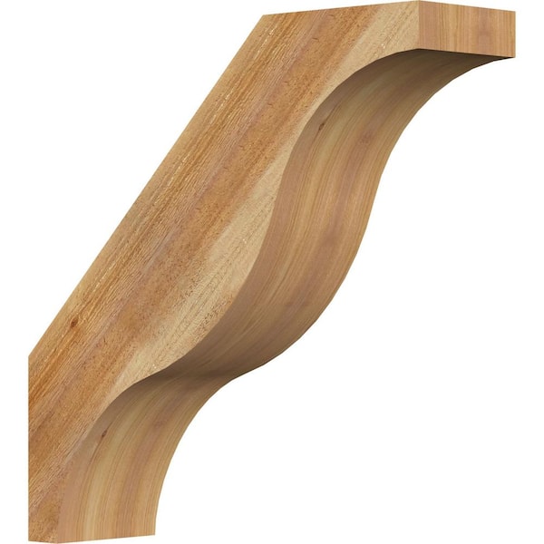 Ekena Millwork 6"W x 22"D x 22"H Funston Rough Sawn Knee Brace, Western Red Cedar