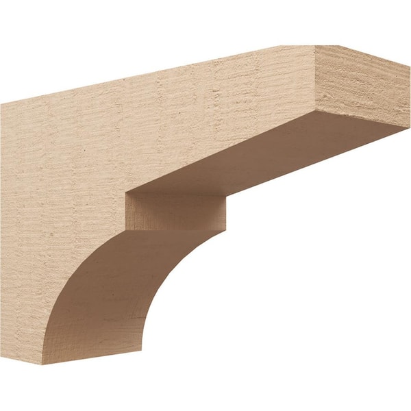 Ekena Millwork 4 in. x 12 in. x 8 in.Classic New Brighton Rough Cedar Woodgrain TimberThane Corbel, Primed Tan