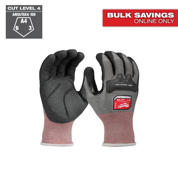 Milwaukee Small Anti-Vibration Cut Level 4 High Dexterity Nitrile Dipped Glove