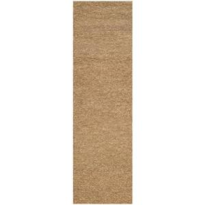 Natural Fiber Beige 2 ft. x 6 ft. Solid Runner Rug