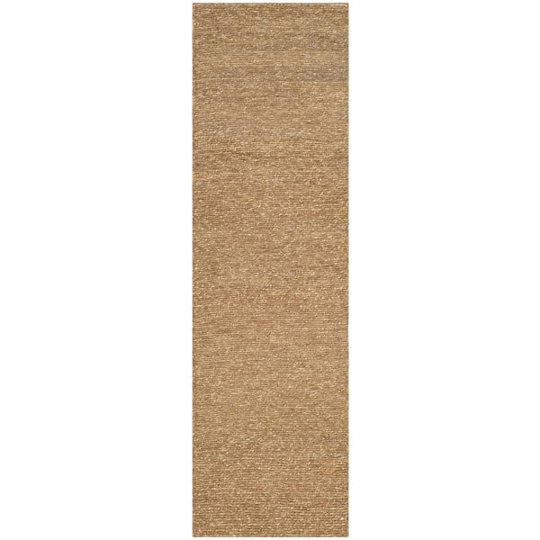 Natural Fiber Beige 2 ft. x 6 ft. Solid Runner Rug
