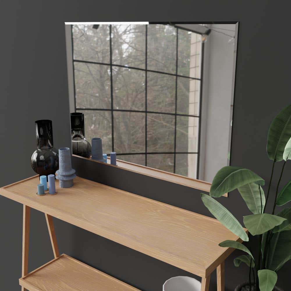 Elegant 30" x 40" Beveled Edge Frameless Rectangular Wall Mirror