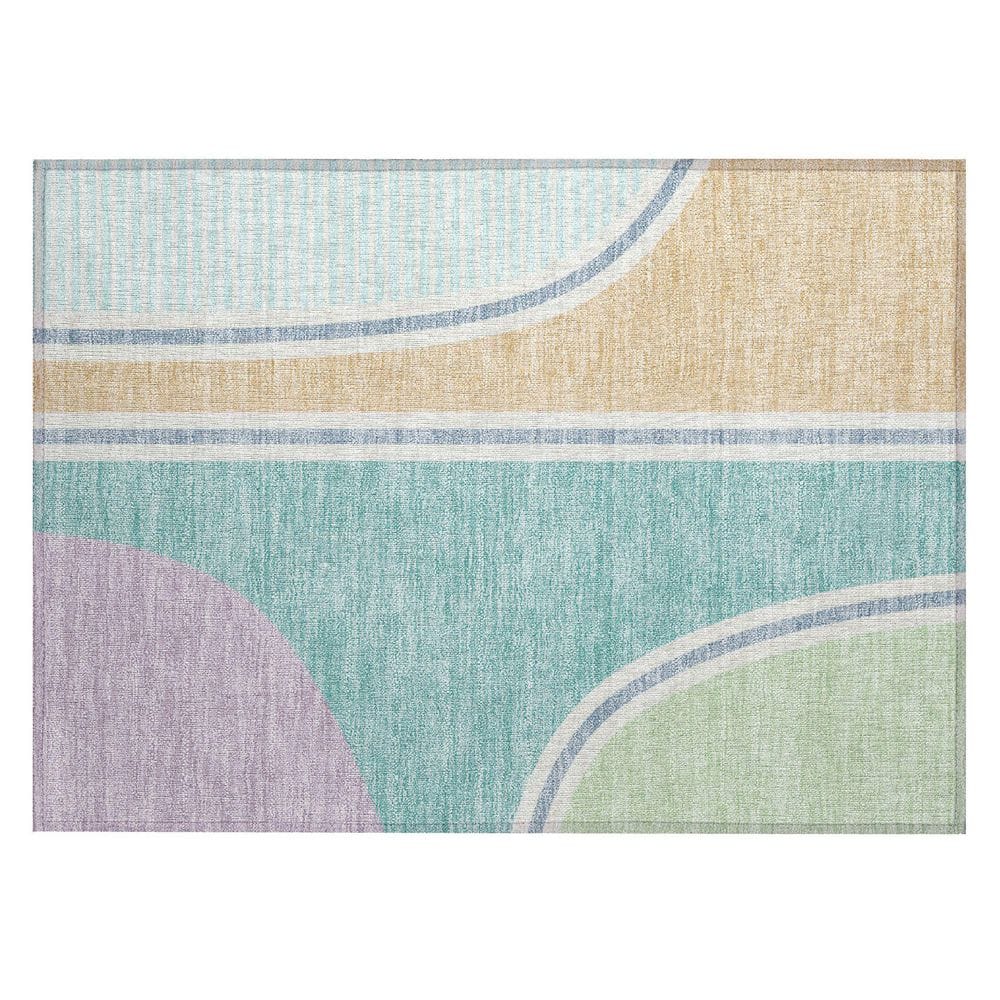 Chantille Machine Washable Indoor/Outdoor Abstract ACN2505 Aqua 2 ft. x 3 ft. Accent Rug price history on PriceWatchPro
