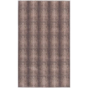 Washables Leopard 3 ft. x 5 ft. Animal print Contemporary Area Rug