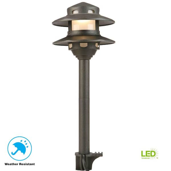 Hampton Bay 10-Watt Equivalent 150 Lumens Low Voltage Black Integrated LED  Round Outdoor InGround Well/Deck Light LDS-WR2BL3000K - The Home Depot