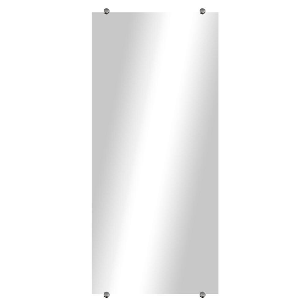 Modern Rustic (62in. W x 33.5in. H) Frameless Rectangular Wall Mirror with 
