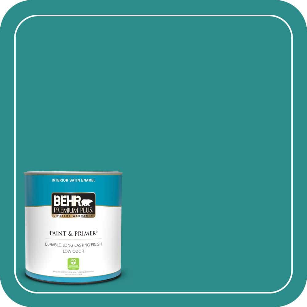 1 qt. Home Decorators Collection #HDC-FL13-12 Taos Turquoise Satin Enamel Low Odor Interior Paint & Primer price history on PriceWatchPro