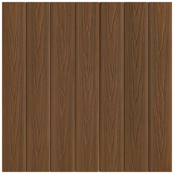 Veranda 15/16 in. x 5-1/4 in. x 12 ft. Timber Brown Composite Decking Board