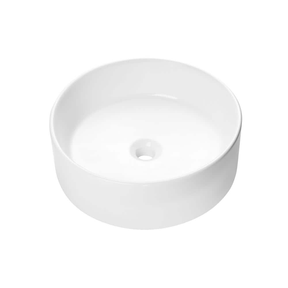 18.31 in. x 18.31 in. Vessel Sink in White