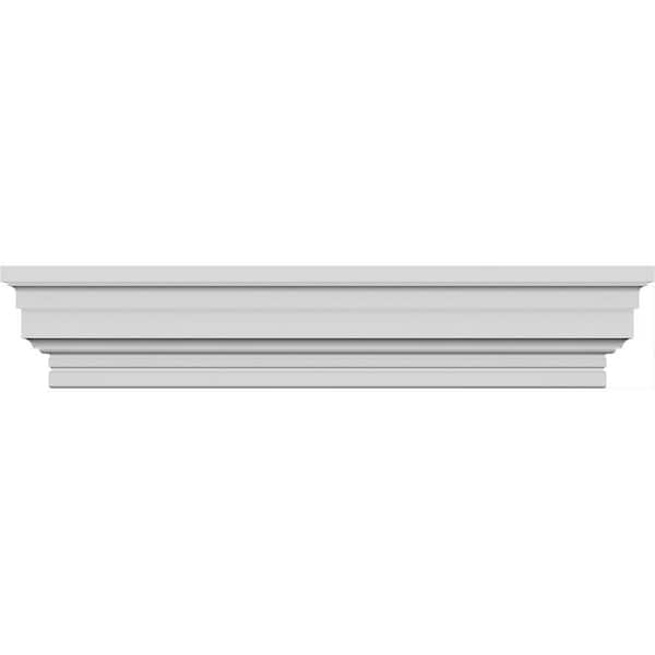 Ekena Millwork 1/4 in. x 110 in. x 3-7/8 in. Polyurethane Standard Crosshead Moulding