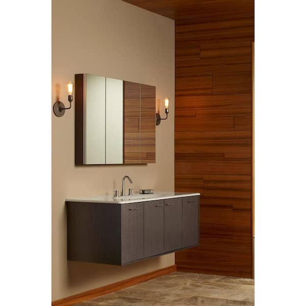 Verdera 40 in. W x 30 in. H Recessed Medicine Cabinet in Anodized Aluminum Verdera 40 in. W x 30 in. H Recessed Medicine Cabinet in Anodized Aluminum
