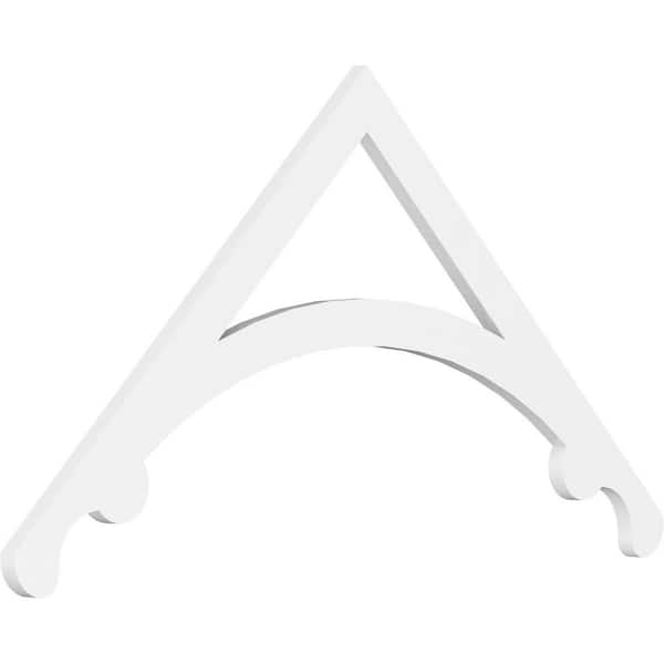 Ekena Millwork 1 in. x 48 in. x 24 in. (12/12) Pitch Legacy Gable Pediment Architectural Grade PVC Moulding