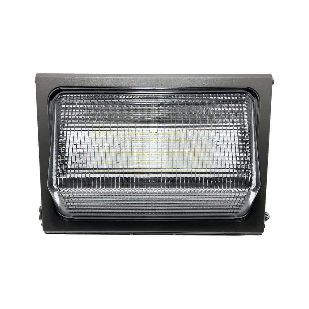 60-Watt Equivalent Integrated LED Black Dusk to Dawn Aluminum Housing Semi 