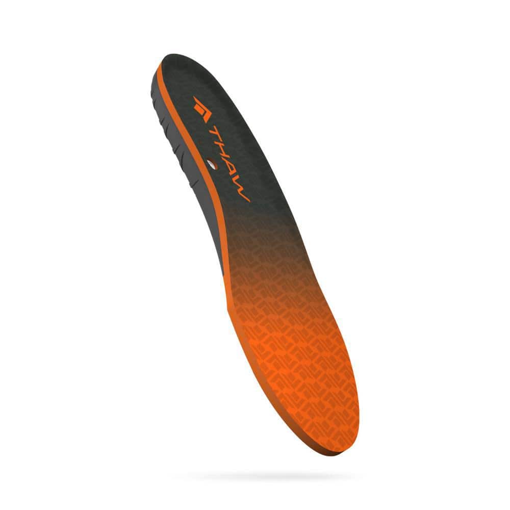THAW Large Orange and Black Bluetooth Rechargeable Heated Insoles THA ...
