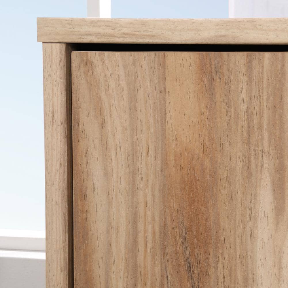 Kiln Acacia Finish Hidden Storage Bookcase Door Kit