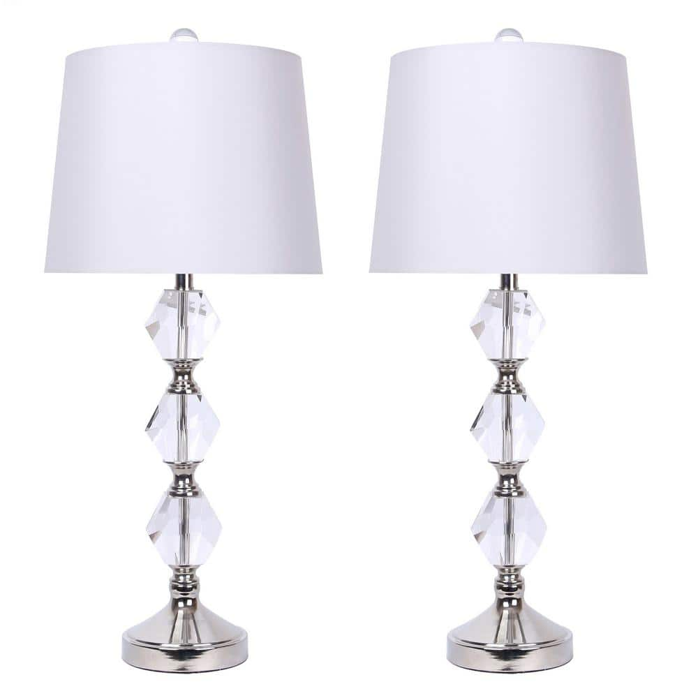 GRANDVIEW GALLERY 29 5 In Crystal Table Lamp With Polished Nickel   Lamp Sets Ct91288c 64 1000 