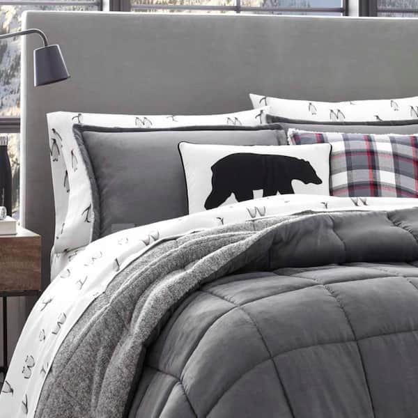 Full/Queen Sherwood Reversible Comforter Set Gray - Eddie Bauer