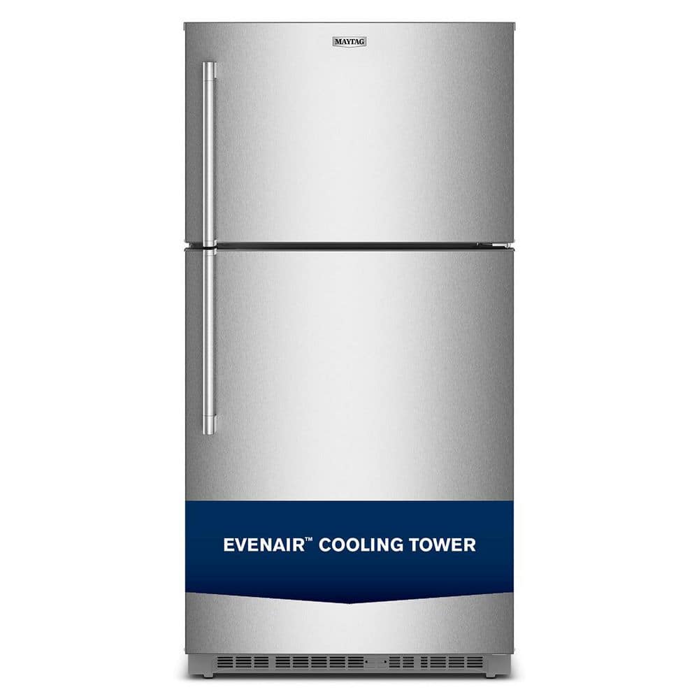Maytag 33 in. 21 cu. ft. Freestanding Top Freezer Refrigerator in