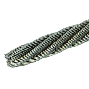 3/8 in. Bright Fiber Core Steel Wire Rope