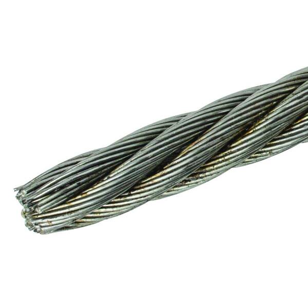 Everbilt 3/8 in. Bright Fiber Core Steel Wire Rope