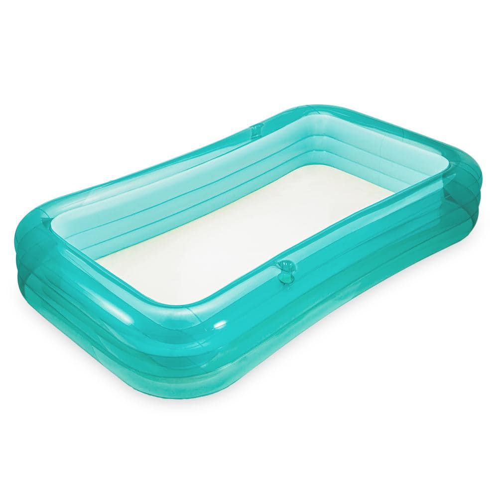 AquaSplash 120 in. x 72 in. x 22 in. Deep. Rectangular Inflatable Family Pool, Lagoon Blue