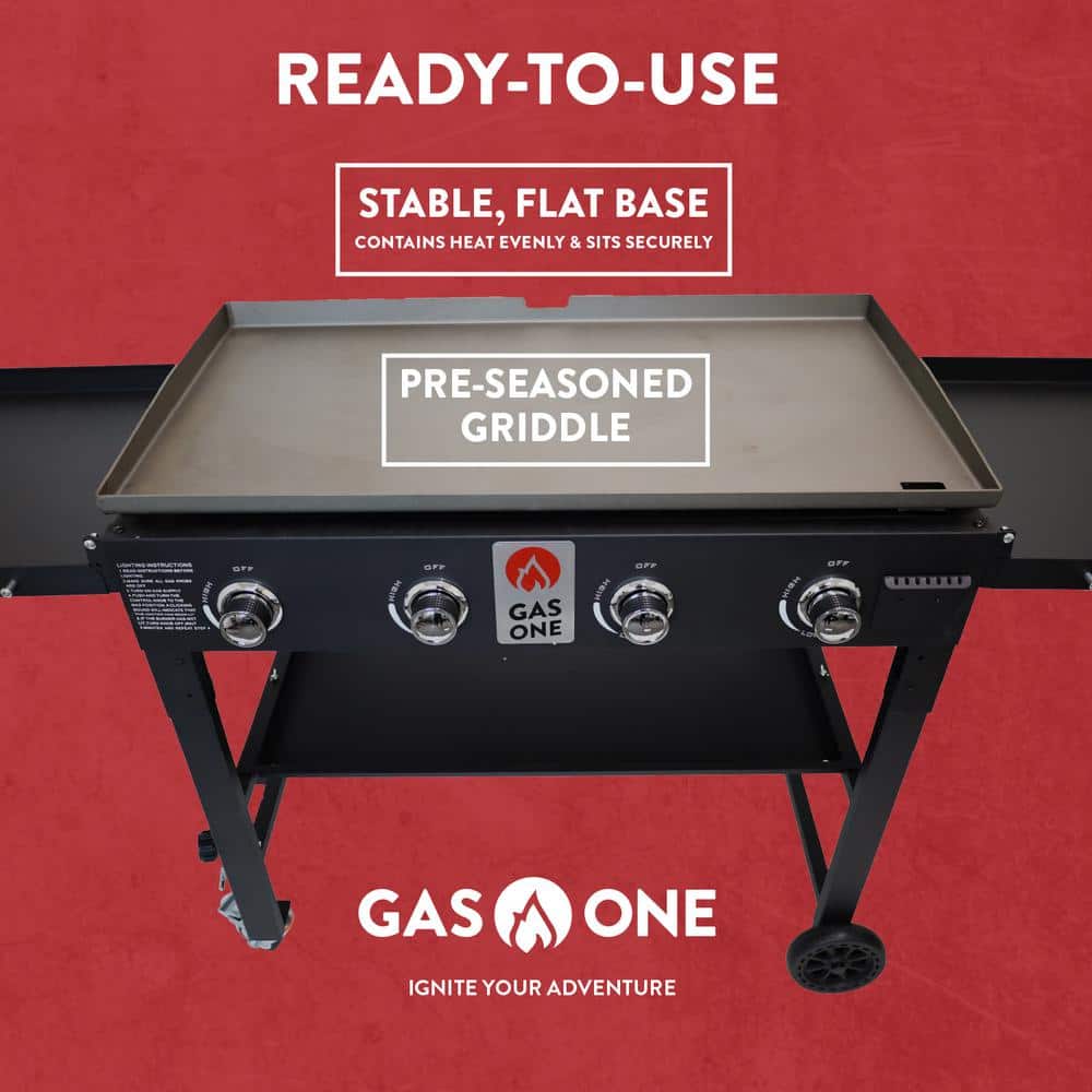 36-Inch Black Propane Gas Foldable Griddle Cooking Station