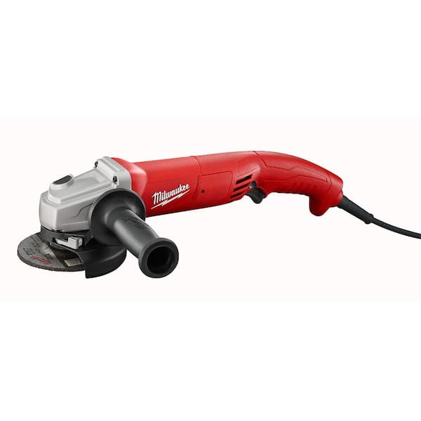 Milwaukee 11 Amp in. AC/DC Small Angle Grinder with Trigger Grip 6121-31A  The Home Depot