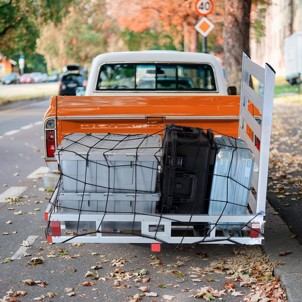 VEVOR Aluminum Hitch Cargo Carrier with Folding Ramp for Vans and Trucks