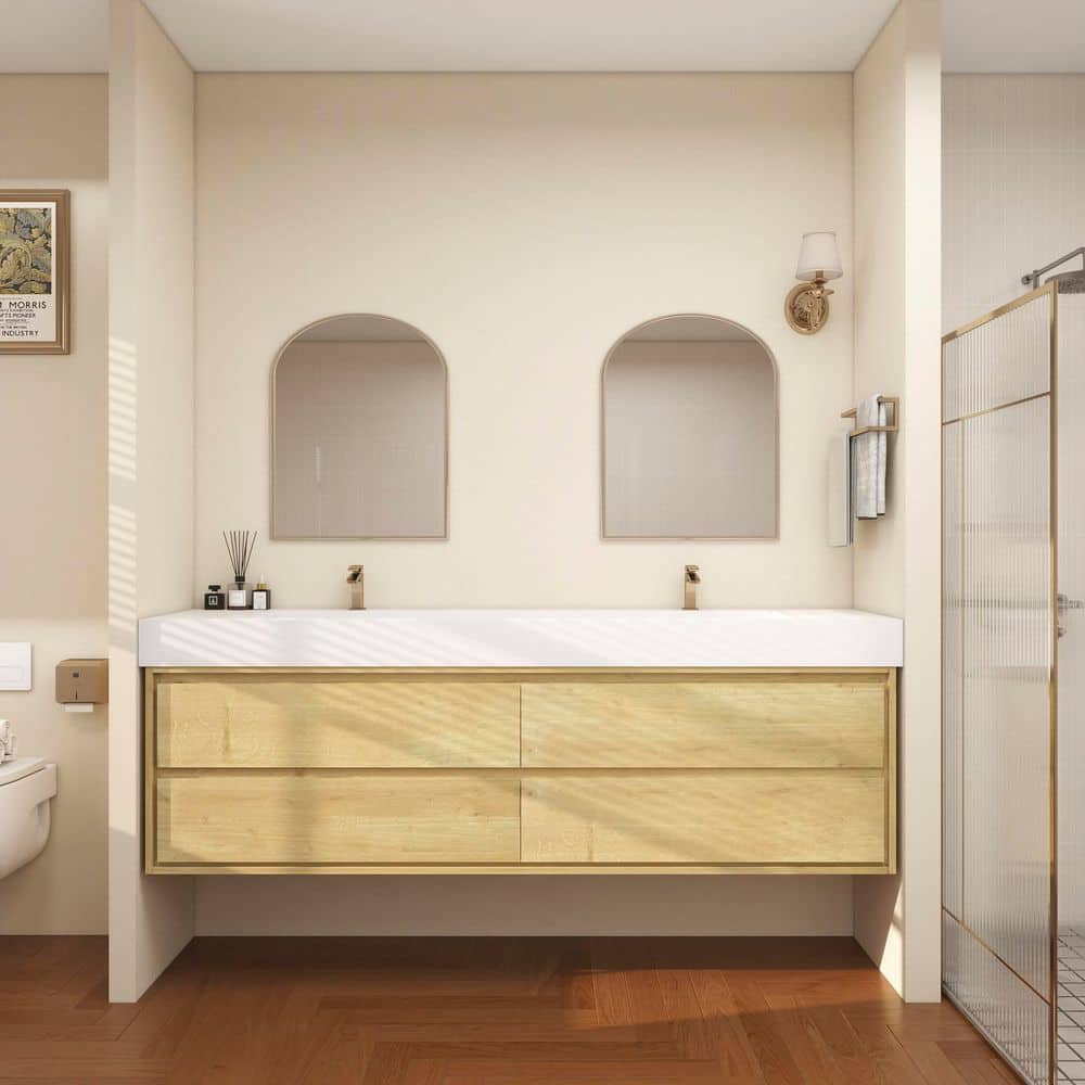 BV Better Vanity Saggie 84 in. W. x 20 in. D x 28 in. H Double