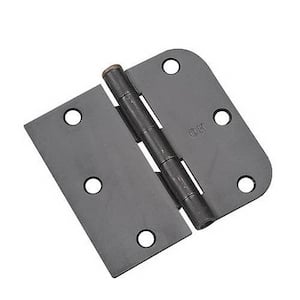 3-11/16 in. x 3-1/2 in. Oil-Rubbed Bronze Full Mortise Combination Butt Hinge with Removable Pin (2-Pack)