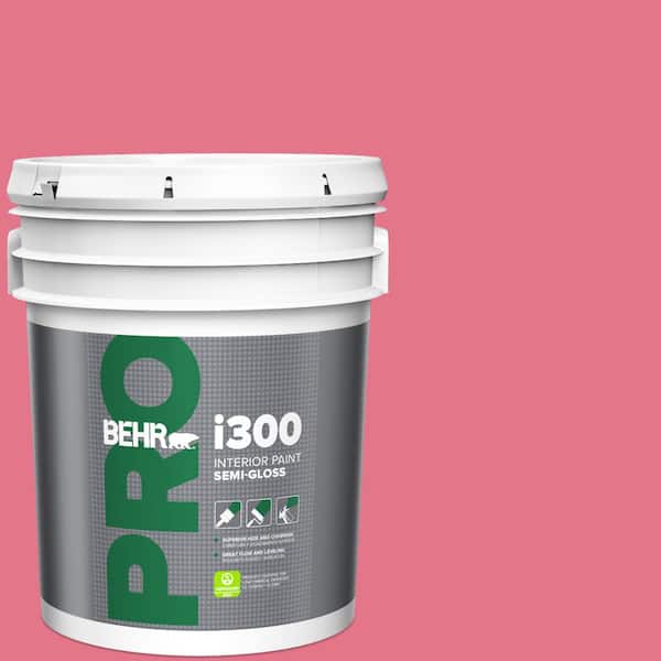 5 gal. #120B-6 Watermelon Pink Semi-Gloss Interior Paint