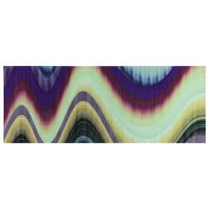 63 in. x 24 in. "Rumba Abstract 3" Frameless Free Floating Tempered Glass Panel Graphic Wall Art