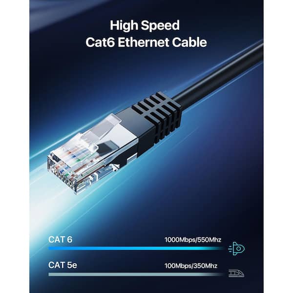 100Ft RJ-45 23AWG Cat-6 UTP Gigabit Ethernet Lan Network