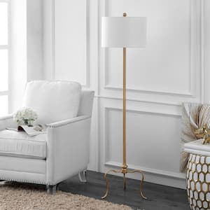 Earie 61 in. Antique Gold Floor Lamp