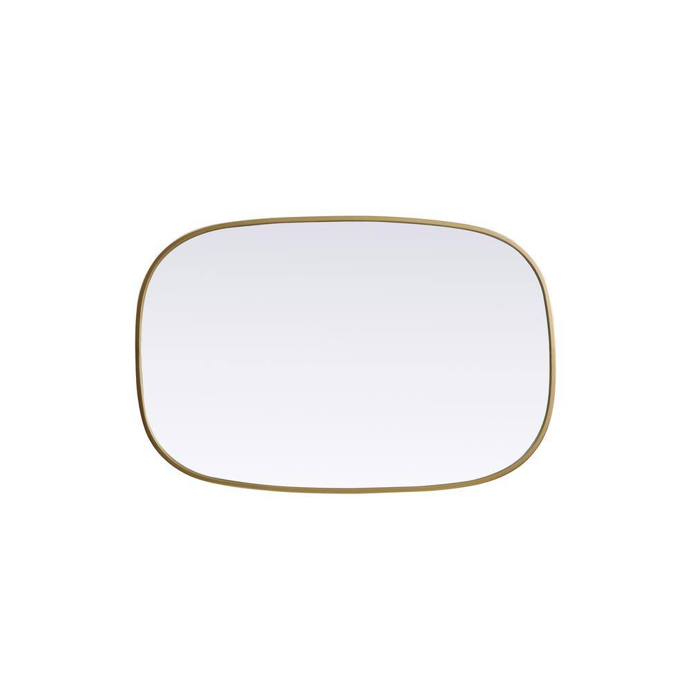 Brass Framed Oval Full Length Bathroom Mirror