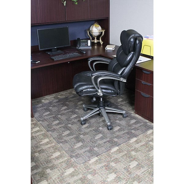 C5E6003G Phthalate Free Evolve Modern Shape 45x 60 Clear Rectangle Office Chair Mat For Low Pile Carpet Made in the USA By Dimex 