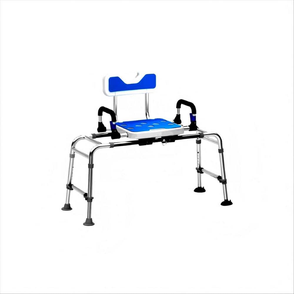 24 in. W Freestanding Adjustable Shower Seat with Non-Slip Aluminum Body and Cut Out Access in White price history on PriceWatchPro