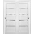 Sartodoors 84 in. x 80 in. Single Panel White Solid MDF Sliding Door ...