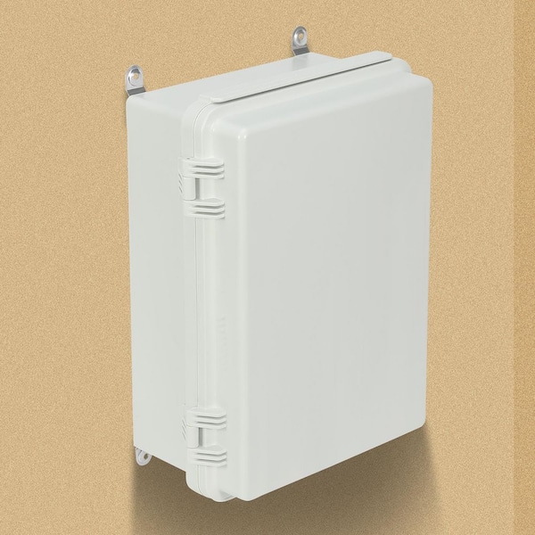 Outdoor Electrical Junction Box, 16.9 x 12.99 x 7.09 in. ABS Plastic Electrical Enclosure Box with Stainless Steel Latch
