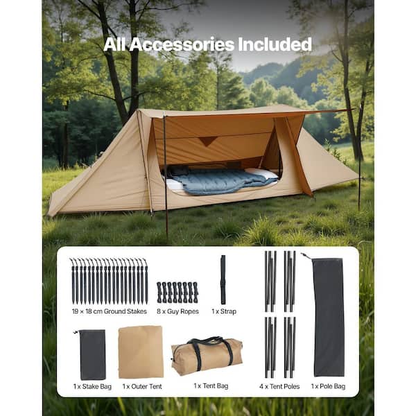 VEVOR Camping Hot Tent, Lightweight Bushcraft Tent with Stove Jack