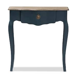 Mazarine 30 in. Blue Standard Rectangle Wood Console Table with Drawers