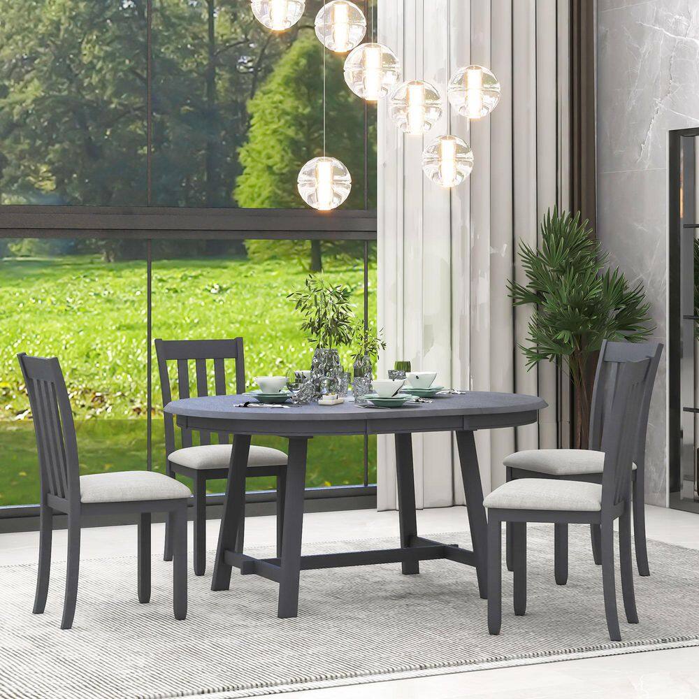 5-Piece Solid Wood Outdoor Conversation Patio Furniture Set with Beige Cushions price history on PriceWatchPro